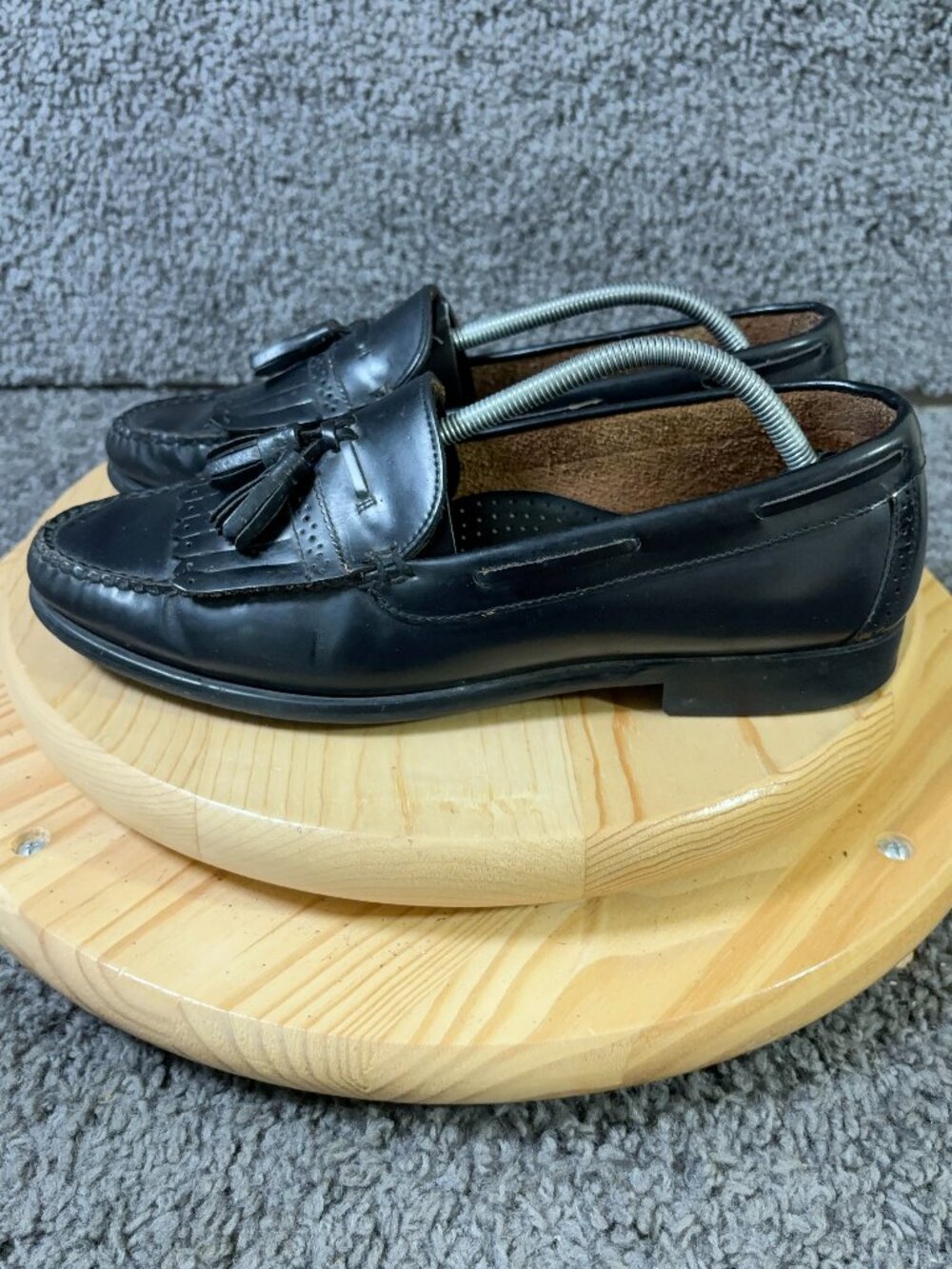 GH Bass Shoes Brompton Loafers Men Size 11.5 Black Leather Preppy Slip On Brazil